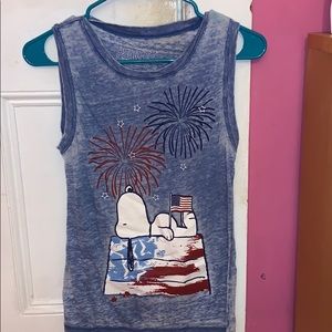 snoopy 4th of july tank top